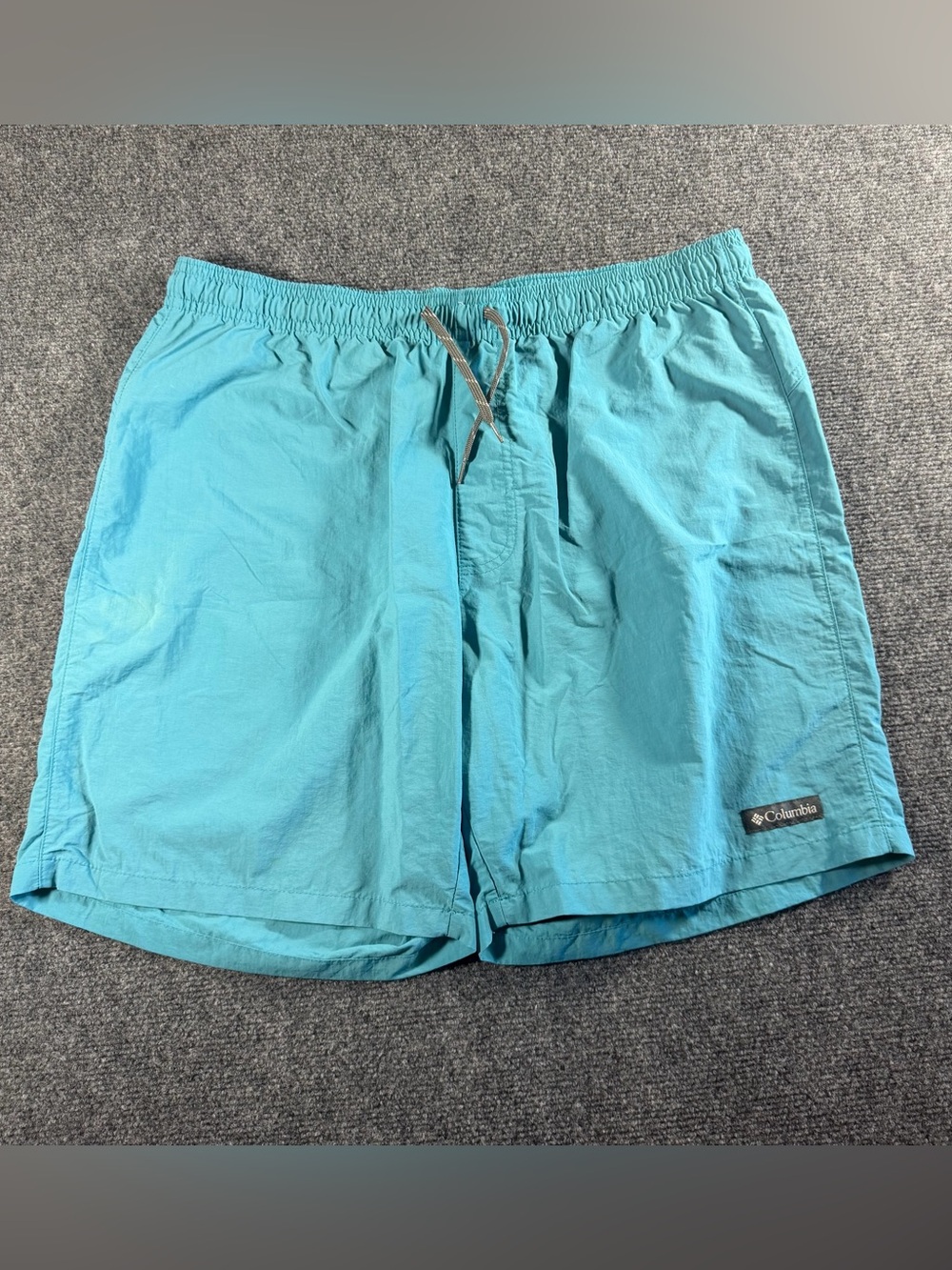 Columbia Men’s Large Teal Board Shorts Swim Trunks Summer Beach Coastal Casual